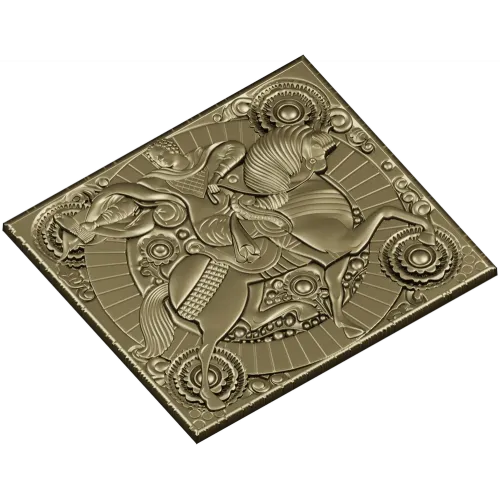 Gallant Horseman Relief - STL 3D model for CNC carving