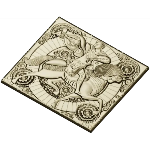 Gallant Horseman Relief - STL 3D model for CNC carving