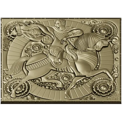 Gallant Horseman Relief - STL 3D model for CNC carving