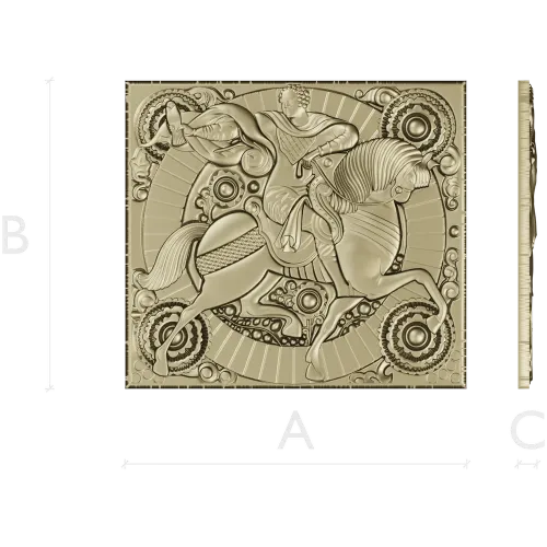 Gallant Horseman Relief - STL 3D model for CNC carving