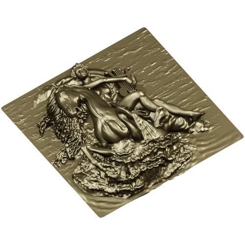 3D панно "Орфей на морском коне" - stl модель для ЧПУ