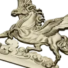 3D модель STL - Пегас на облаках для ЧПУ фрезера