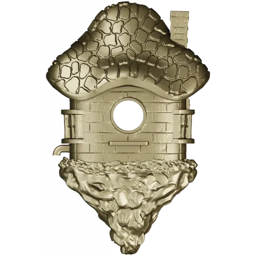Mosscap Nest - detailed birdhouse 3D model (STL) for CNC milling