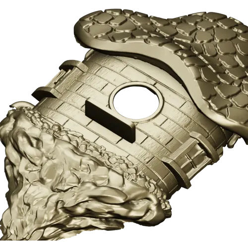 Mosscap Nest - detailed birdhouse 3D model (STL) for CNC milling