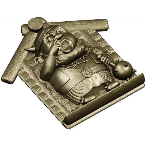 Viking in a Birdhouse - STL 3D Model for CNC