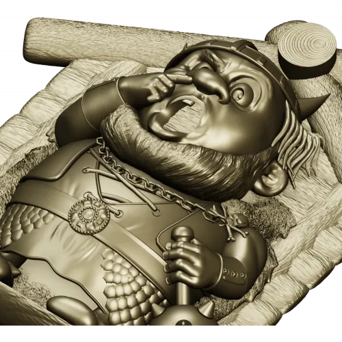 Viking in a Birdhouse - STL 3D Model for CNC