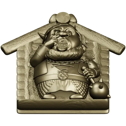 Viking in a Birdhouse - STL 3D Model for CNC