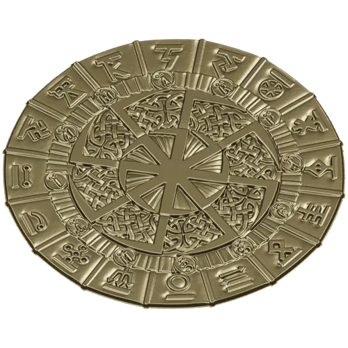 Славянский круглый оберег - 3D STL модель для ЧПУ
