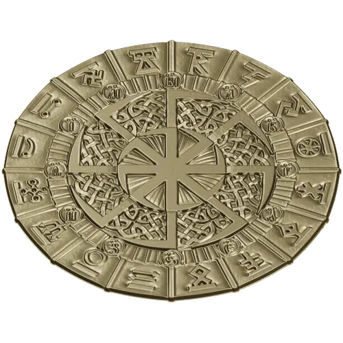 Славянский круглый оберег - 3D STL модель для ЧПУ