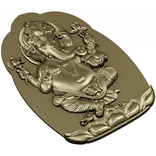 Ганеша на лотосе - 3D модель STL для ЧПУ