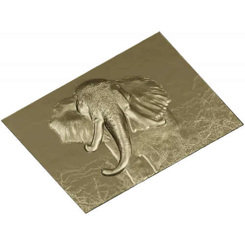 Барельеф головы слона - 3D модель STL для ЧПУ