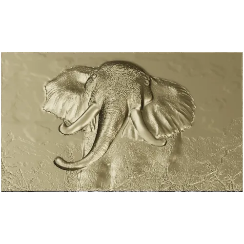 Барельеф головы слона - 3D модель STL для ЧПУ