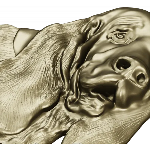 Bloodhound Head Relief STL for CNC