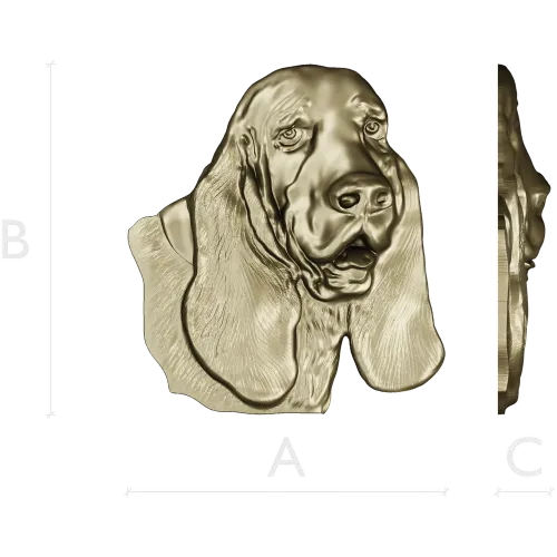 Bloodhound Head Relief STL for CNC