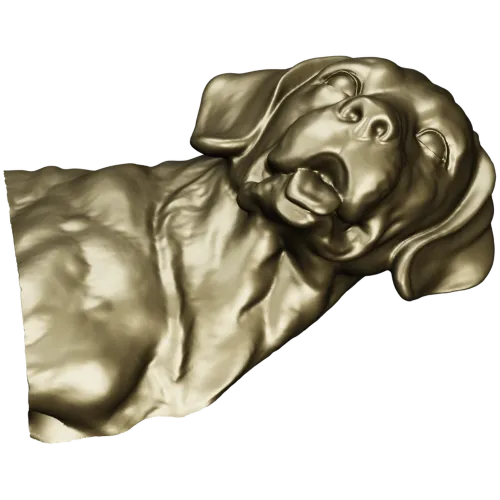 Барельефный бюст лабрадора - 3D модель STL для ЧПУ