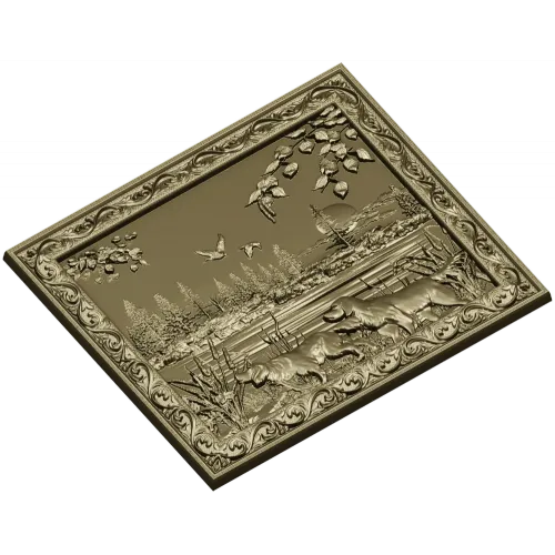 Lakeside Retrievers Relief - STL 3D model for CNC carving
