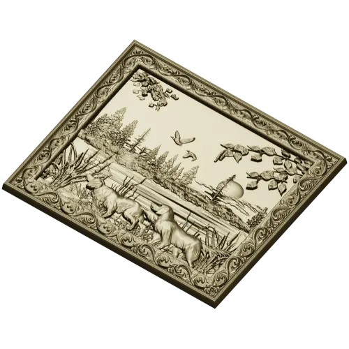 Lakeside Retrievers Relief - STL 3D model for CNC carving