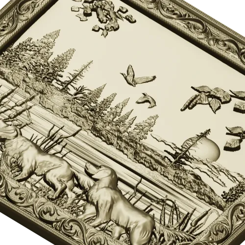 Lakeside Retrievers Relief - STL 3D model for CNC carving