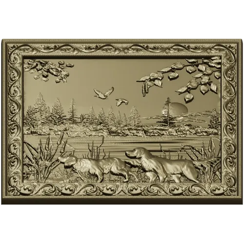 Lakeside Retrievers Relief - STL 3D model for CNC carving