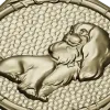 Медальон с сидящей собачкой - 3D модель STL для ЧПУ