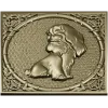 Медальон с сидящей собачкой - 3D модель STL для ЧПУ