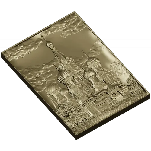 Рельефное панно "Собор в куполах" - 3D модель STL для ЧПУ