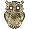 Mooncrest Owl - STL 3D model for CNC relief