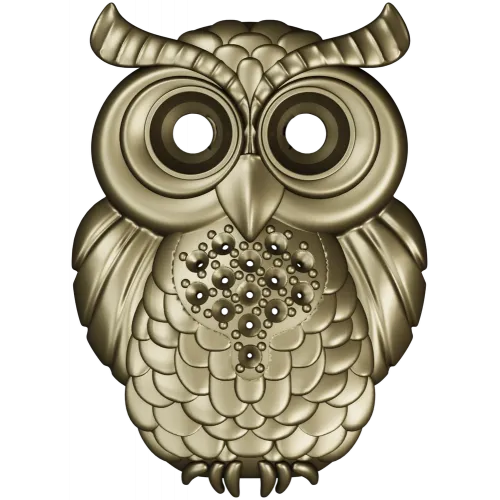 Mooncrest Owl - STL 3D model for CNC relief