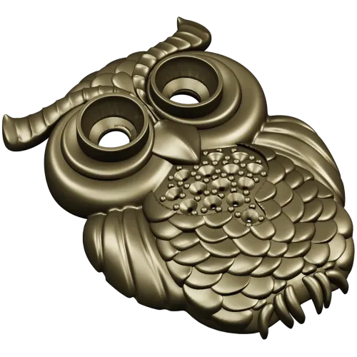 Mooncrest Owl - STL 3D model for CNC relief