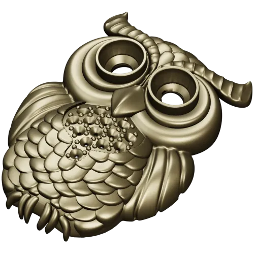 Mooncrest Owl - STL 3D model for CNC relief