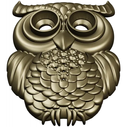 Mooncrest Owl - STL 3D model for CNC relief