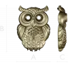Mooncrest Owl - STL 3D model for CNC relief