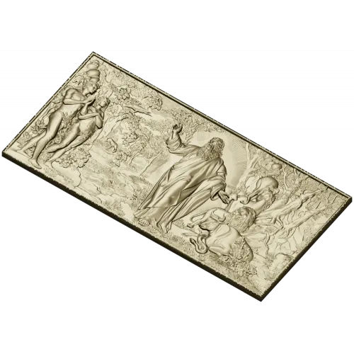 Creation of the World - high-relief STL panel for CNC