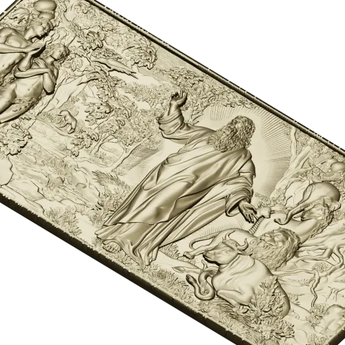 Creation of the World - high-relief STL panel for CNC