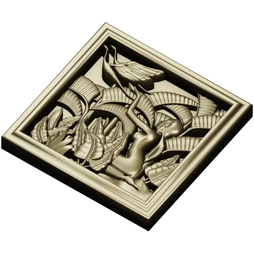 Панно "Песня птиц" - 3D модель STL для ЧПУ