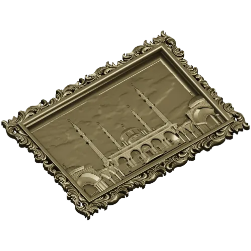 Taj Mahal Framed Relief STL for CNC