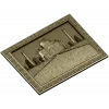 Taj Mahal Relief Panel STL - 3D model for CNC milling