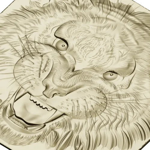 Tiger Head Relief STL - High-Relief 3D Model for CNC