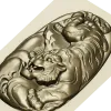 Рельефная 3D модель тигра в формате STL для ЧПУ