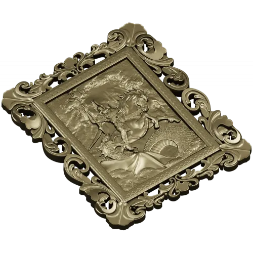 Dragon Slayer Relief - high-relief STL panel for CNC