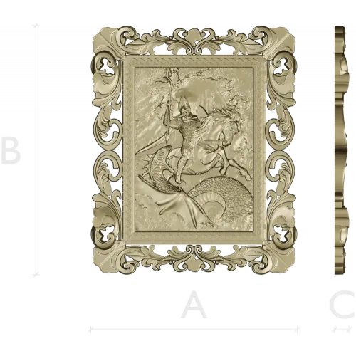Dragon Slayer Relief - high-relief STL panel for CNC
