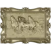 Three Horses on the Shore - high-relief STL 3D model for CNC