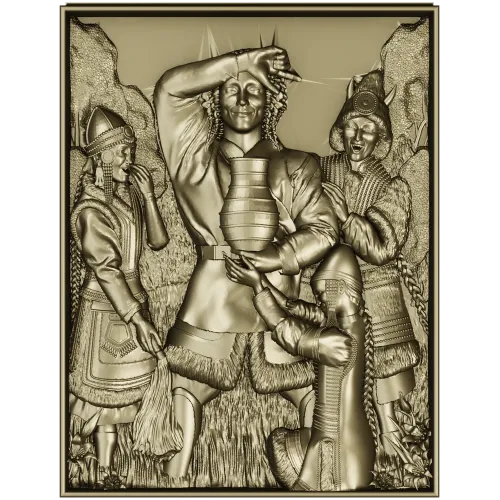 Harvest Revelry - High-Relief STL Panel for CNC