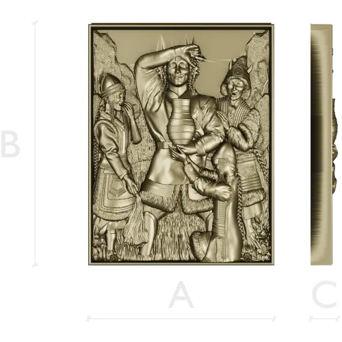 Harvest Revelry - High-Relief STL Panel for CNC