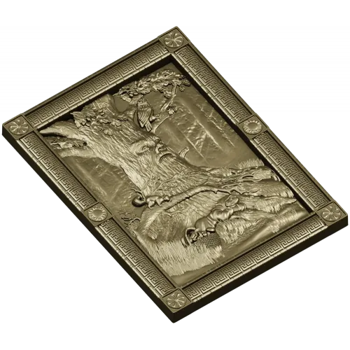 Панно "Утро в лесу" - 3D модель STL для ЧПУ