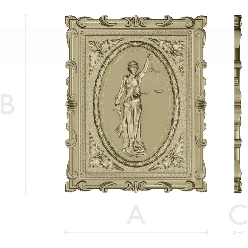 Themis Lady of Justice relief STL for CNC