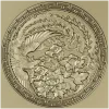 Феникс и пионы - рельефная розетка STL для ЧПУ