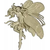 Fairy bas-relief STL for CNC router