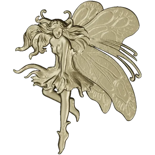 Fairy bas-relief STL for CNC router