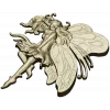 Fairy bas-relief STL for CNC router